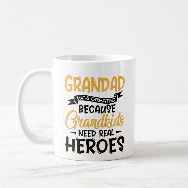 Father's Day Grandad Was Created Coffee Mug (Left)
