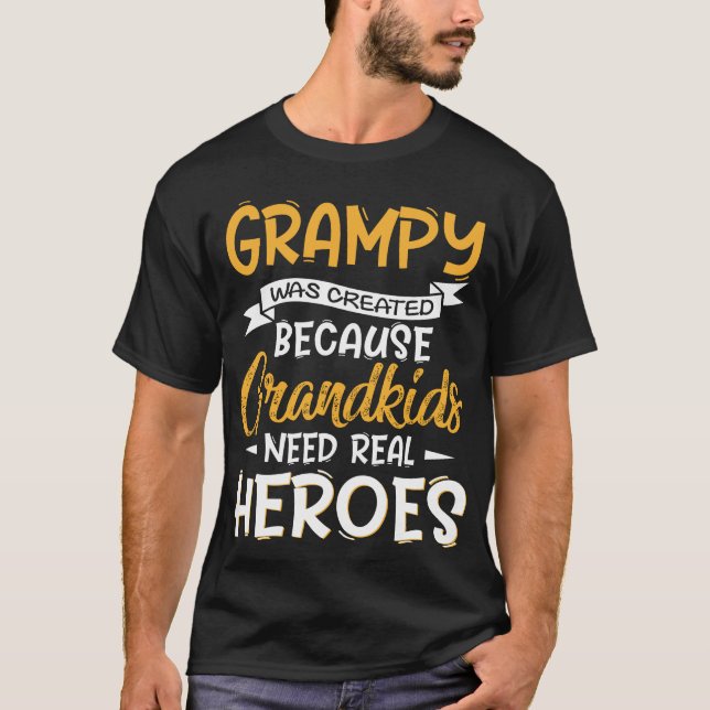 Father's Day Grandad Was Created Grampy T-Shirt (Front)