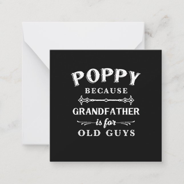 Father's Day | Grandfather Is For Old Guys Note Card (Front)