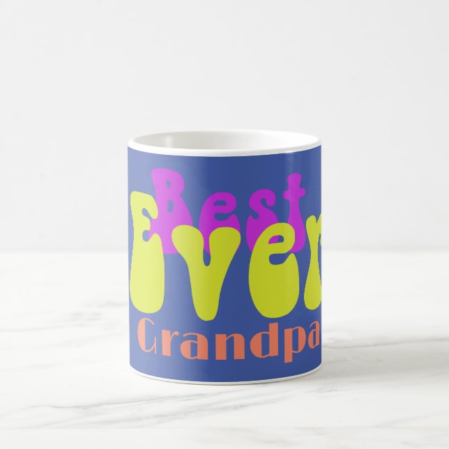Fathers Day  Grandfathers Day Colorful Modern Text Coffee Mug (Center)