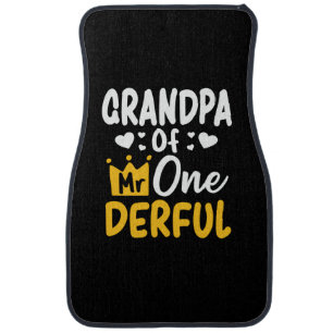 Father's Day Grandpa of Mr Onederful 1st Birthday Car Floor Mat