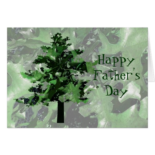 Father's Day Green Tree Silhouette Card