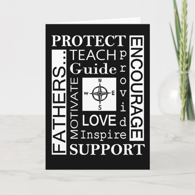 Father's Day Greeting Card/Typography Card (Front)