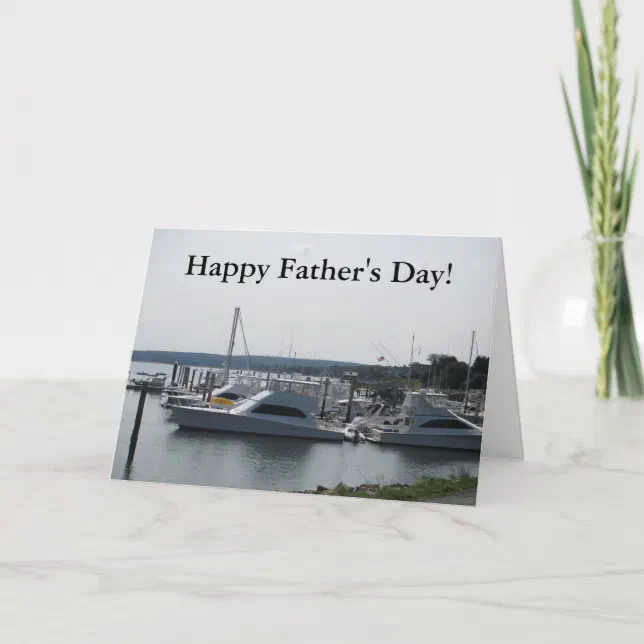 Father's Day Greeting Card with Boats | Zazzle