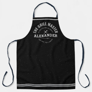 Father's Day Grill Master Modern Funny Chef Apron