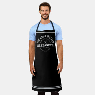 Father's Day Grill Master Modern Funny Chef  Apron