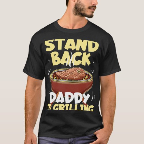 Fathers Day Grilling BBQ Smoker Meat Lover Daddy F T_Shirt
