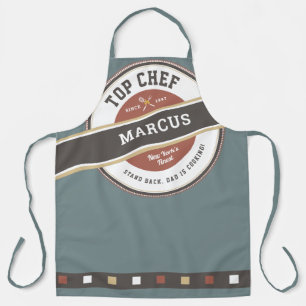 Father's Day Grillmaster Top Chef  Funny Apron