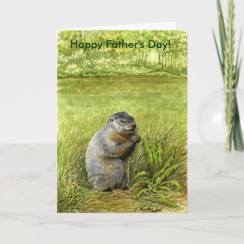 Fathers Day groundhog card