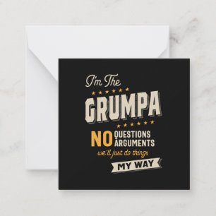 Father's Day Grumpa Way Funny Grandpa Note Card