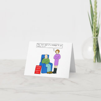 Father's Day Grumpy Man Cartoon Humor. Card