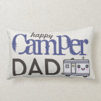 Father's Day Happy Camper Dad Camping Pillow