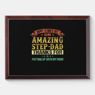 Father's Day Happy Father's Day To Step Dad Award Plaque