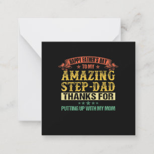 Father's Day Happy Father's Day To Step Dad Note Card