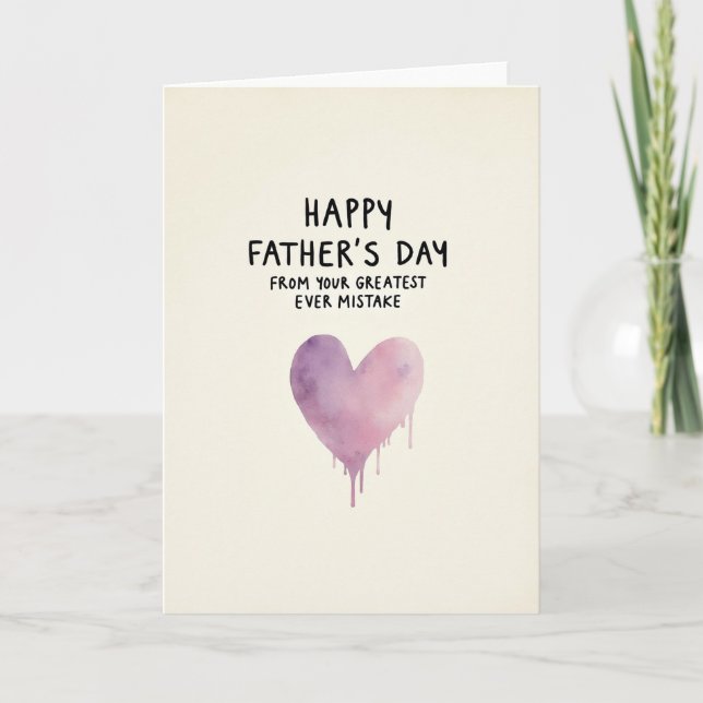 Fathers Day Heart Art Drip Card (Front)
