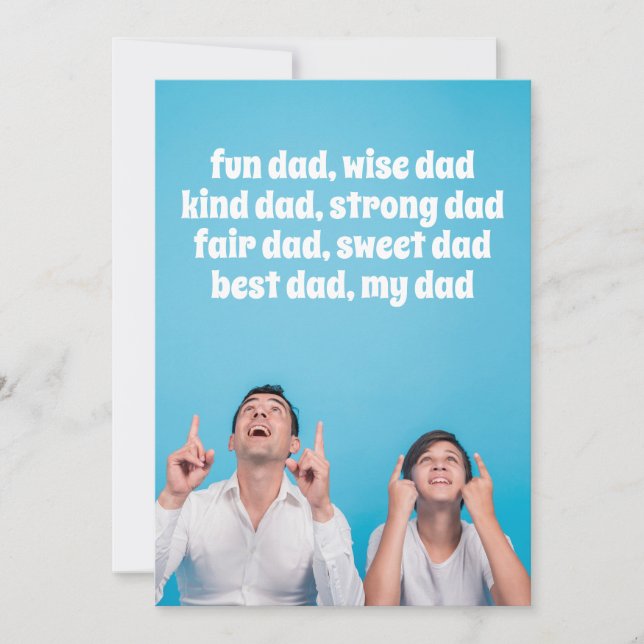Father's Day Heartfelt Message Flat Holiday Card (Front)