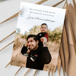 Father's Day Heartfelt Quote Flat Holiday Card<br><div class="desc">This Father's Day card with a minimalist style is a perfect way to express your love and appreciation for your mother. The front of the card features a personalized photo backdrop, adding a special touch to the card. The quote "Dad, you're my hero, my guide, my friend, Always there for...</div>