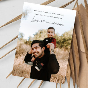 Father's Day Heartfelt Quote Flat Holiday Card