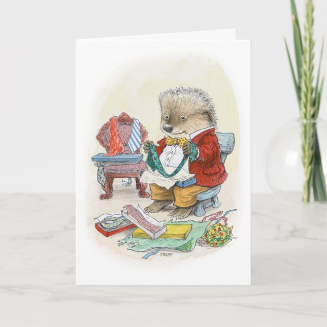 Father's Day Hedgehog Card (Front)