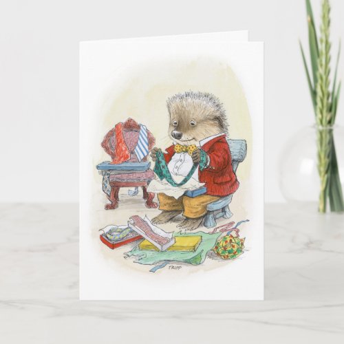 Fathers Day Hedgehog Card