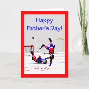 Father's Day Hockey Game Card by Peerdrops at Zazzle