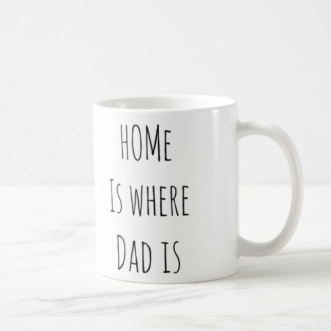 Father's Day home is where dad is Coffee Mug (Right)