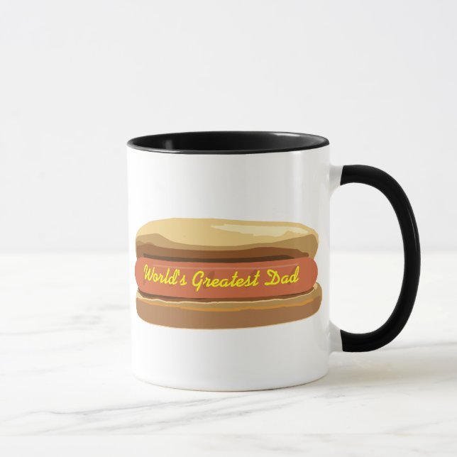 Father's Day Hotdog Mug - World's Greatest Dad (Right)