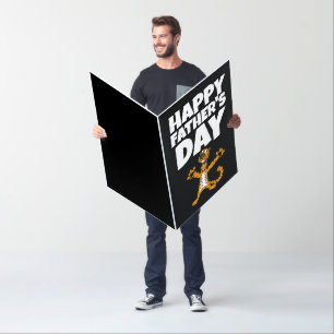 FATHER'S DAY HUG CAT GIGANTIC HUGE GREETING Card