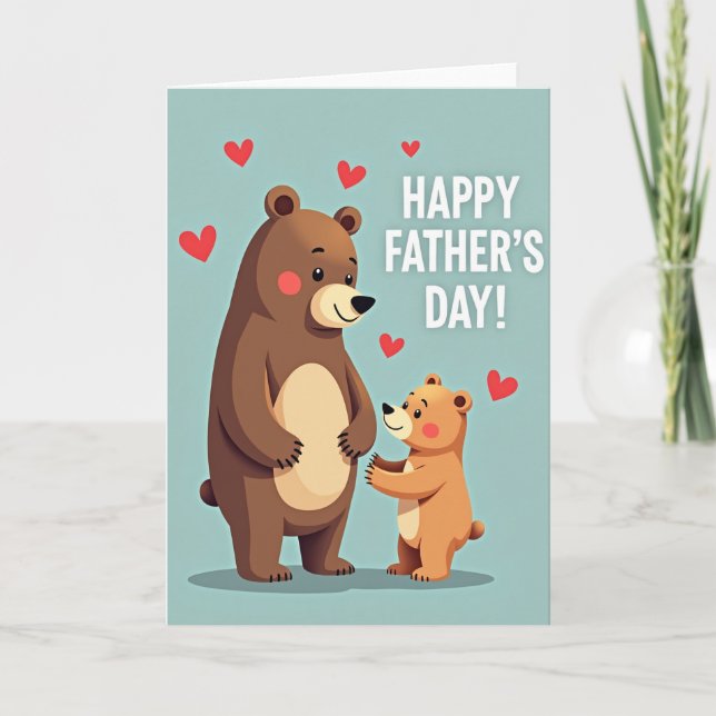 Fathers Day Hugs Graphic Card (Front)