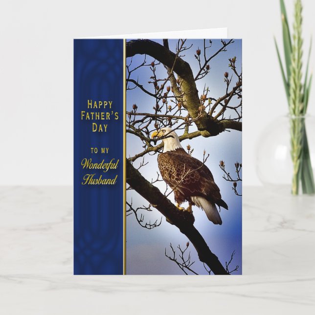 Father's Day - Husband - Bald Eagle Card (Front)