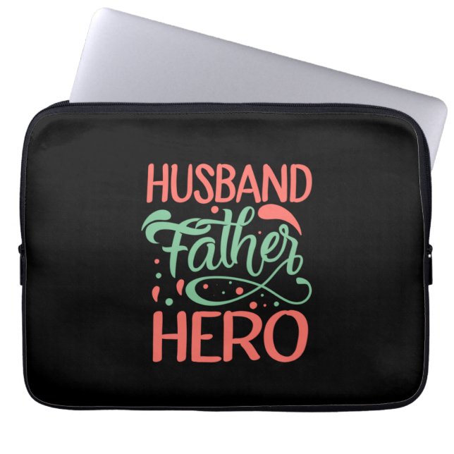 Father's Day Husband Father Hero Laptop Sleeve (Front)