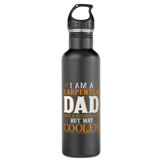 Father's Day I Am A Carpenter Dad Stainless Steel Water Bottle (Front)