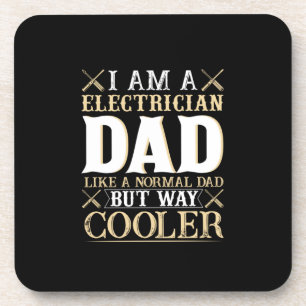 Father's Day I Am A Electrician Dad Beverage Coaster