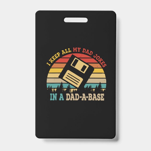 Father's Day I Keep All My Dad Jokes Badge (Front)
