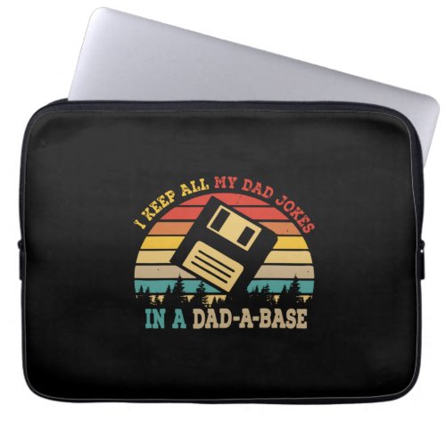 Fathers Day I Keep All My Dad Jokes Laptop Sleeve