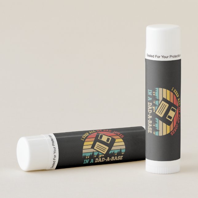 Father's Day I Keep All My Dad Jokes Lip Balm (Front)