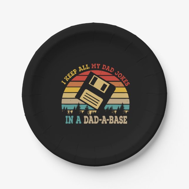 Father's Day I Keep All My Dad Jokes Paper Plates (Front)
