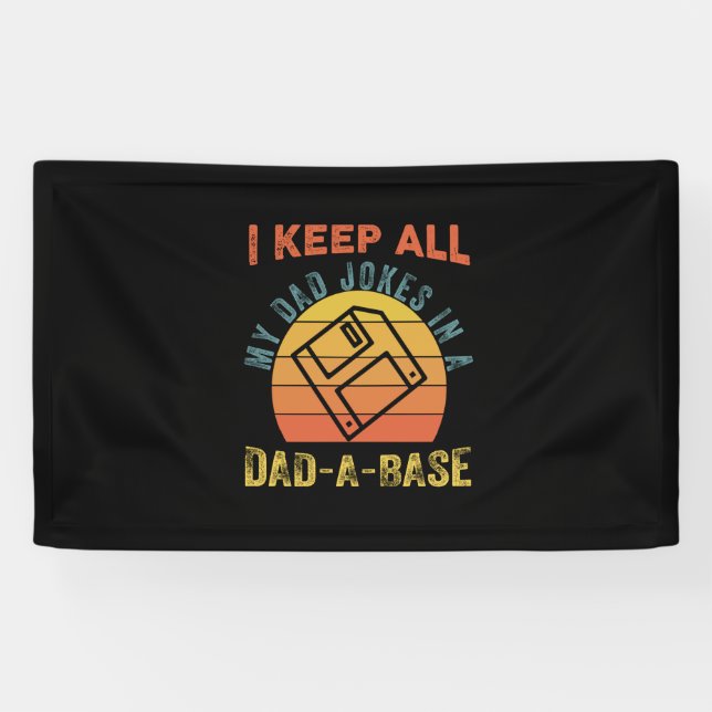 Father's Day I Keep All My Father Jokes Banner (Horizontal)