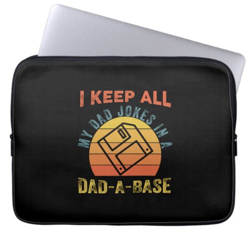 Fathers Day I Keep All My Father Jokes Laptop Sleeve