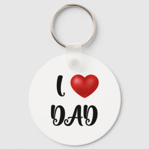 Father's Day I Love Dad Heart Explosion Gift  Keychain