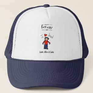 Father's Day " I Love Dad" Truckers cap. Trucker Hat