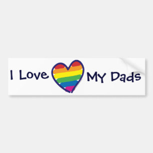 Father's Day I Love My Dads Bumper Sticker