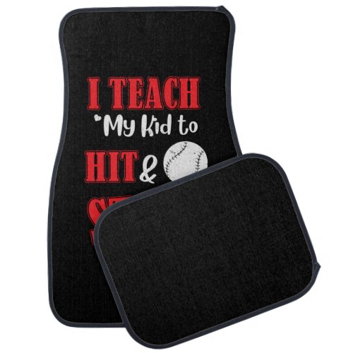 Fathers Day I Teach My Kid To Hit Car Floor Mat