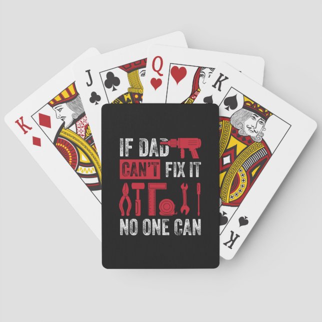 Father's Day If Dad Can Not Fix Poker Cards (Back)