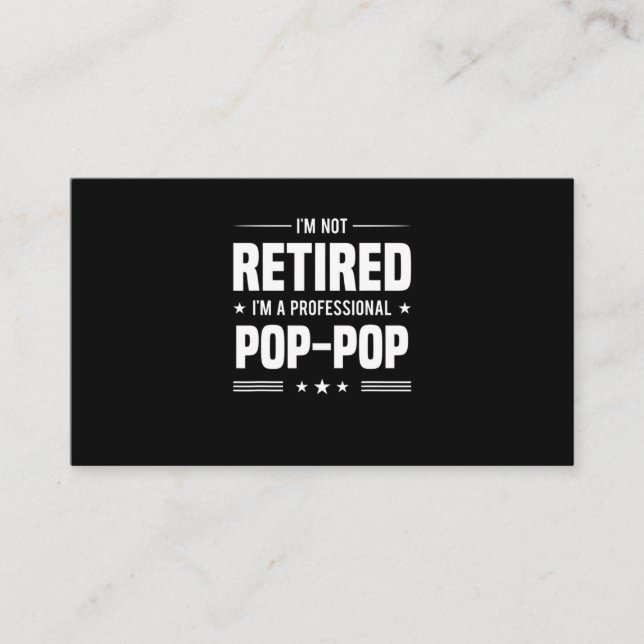Father's Day | Im A Professional Pop Pop Business Card (Front)
