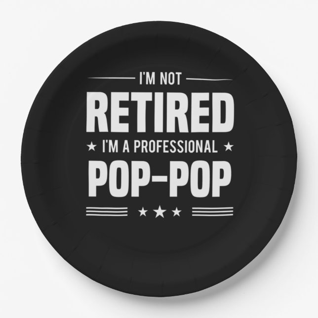 Father's Day | Im A Professional Pop Pop Paper Plates (Front)