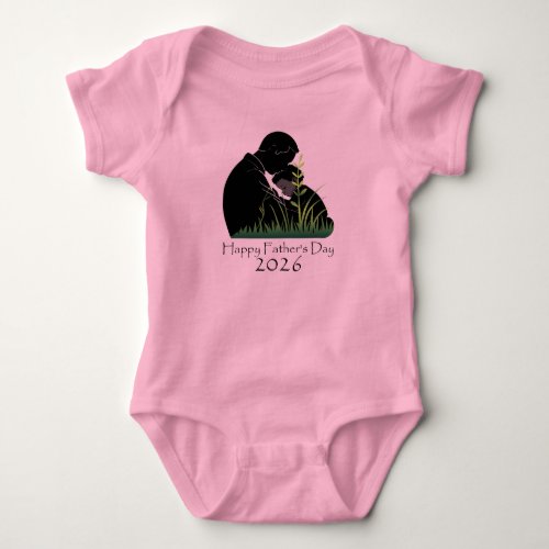 Father's Day in 2026, father holding child Baby Bodysuit