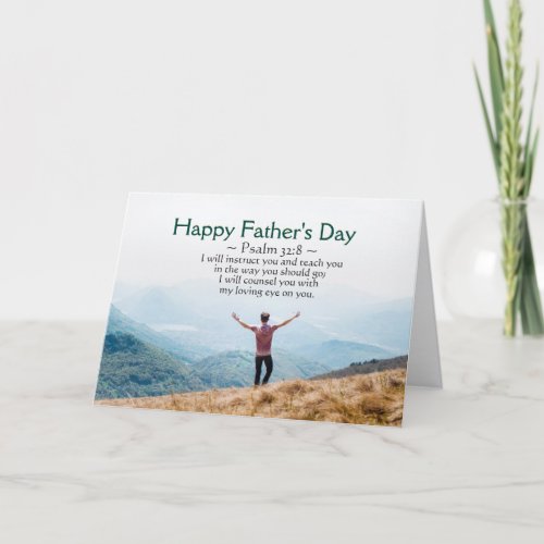 Fathers Day Inspirational Bible Verse Psalm 328 Card