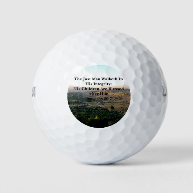 Fathers Day Italy and Scripture Golf Balls (Front)