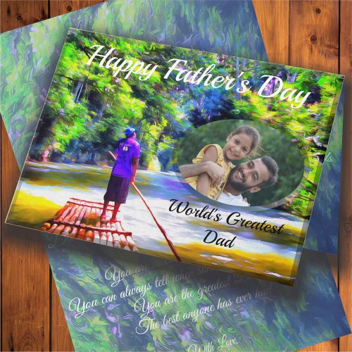 Fathers Day Jamaican River Raft Ride J001 Card